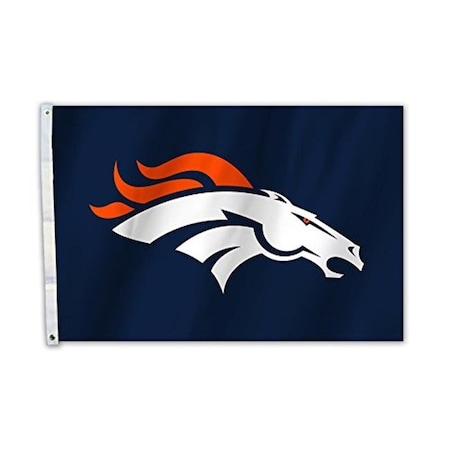 Fremont Die 92032B NFL Denver Broncos Flag With Grommetts - 2 X 3 Ft.